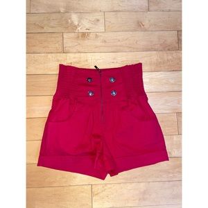 High Waisted Cherry Red Shorts